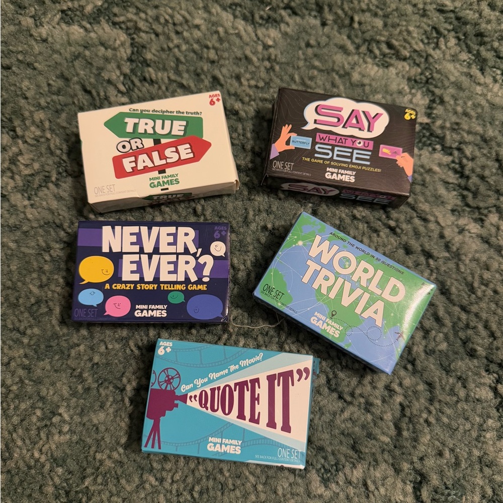Mini card games for travel
